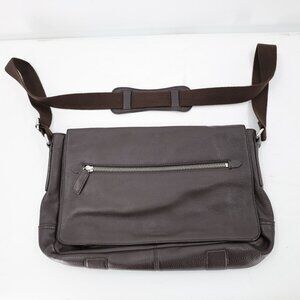 Banana Republic Messenger Bag Mens One Size Greyson Cow Leather Brown strap